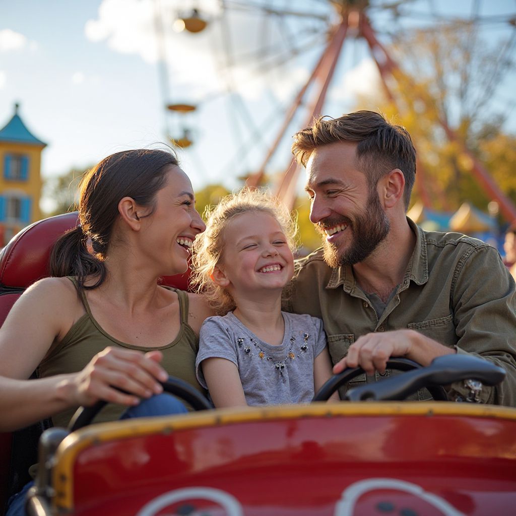 Family enjoying time together at park